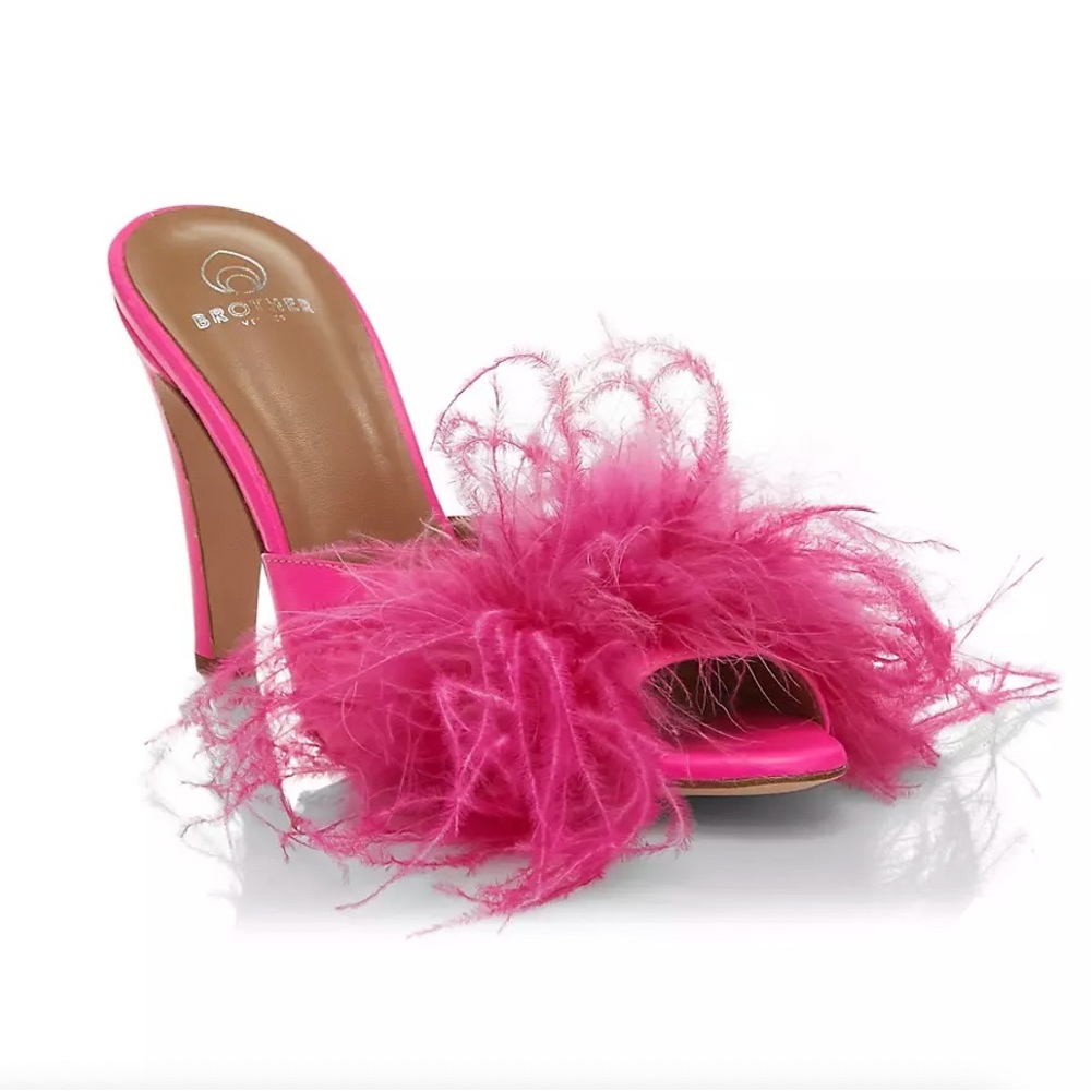 Brother Vellies Palms Feather Mules